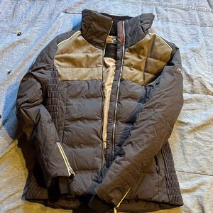 Dark Grey and Light Grey Duck Down Quilted Jacket